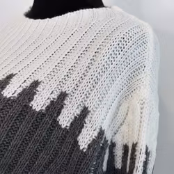 Set Stickad Tröja & Kjol GRÅ