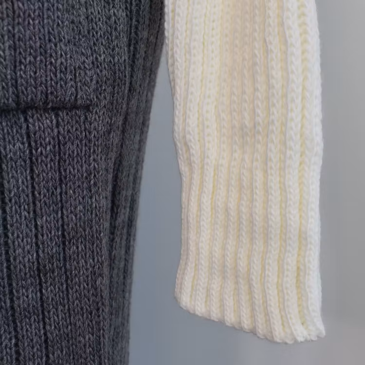 Set Stickad Tröja & Kjol GRÅ