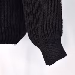 Stickad Polo-tröja SVART