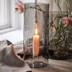 Glaslykta Hamra 10x25cm SMOKE - Majas Cottage