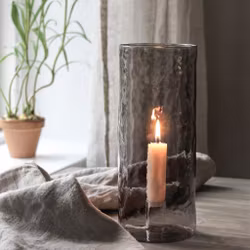 Glaslykta Hamra 10x25cm SMOKE - Majas Cottage