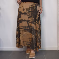 Kjol Amelia Mönstrad GOLD - Nowomanslabel