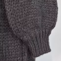 Stickad Klänning Recycled MÖRKGRÅ