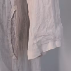Lång linneklänning med fickor NUDE