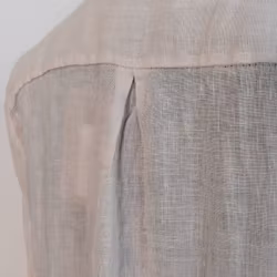 Lång linneklänning med fickor NUDE