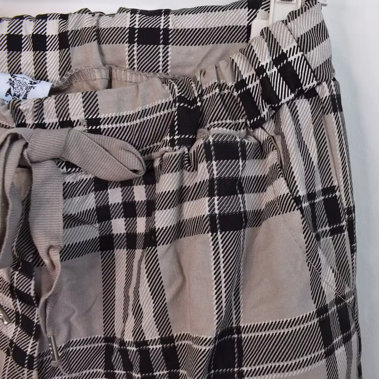 Stretchig Byxa Storrutig BEIGE - Stajl Agenturer