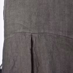 Kort skjortklänning i linne MÖRK KAKI