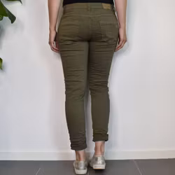 Jeans med revär KAKI - Place du Jour