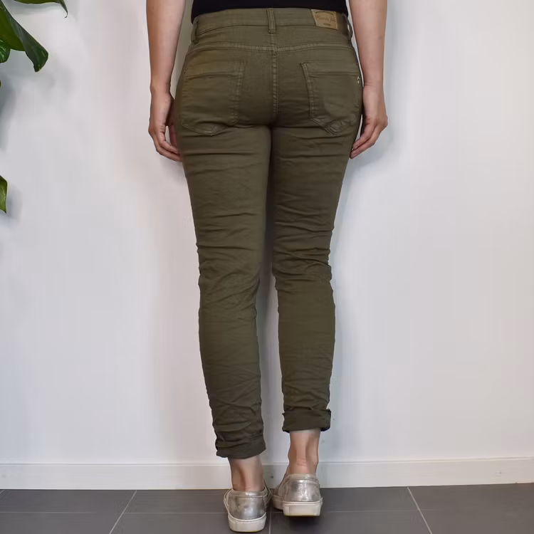 Jeans med revär KAKI - Place du Jour