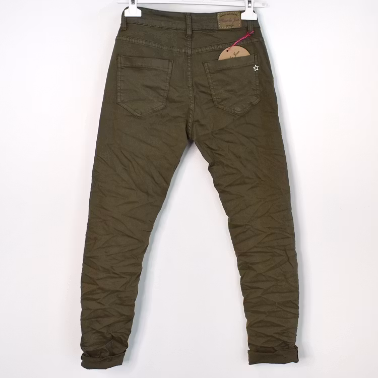 Jeans med revär KAKI - Place du Jour
