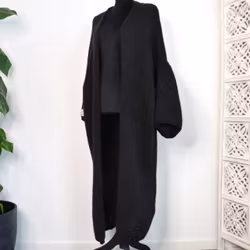 Stickad Kofta Over Sized SVART