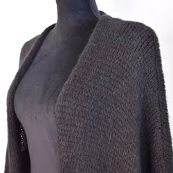 Stickad Kofta Over Sized SVART