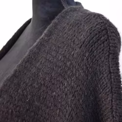 Stickad Kofta Over Sized SVART