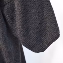 Stickad Kofta Over Sized SVART