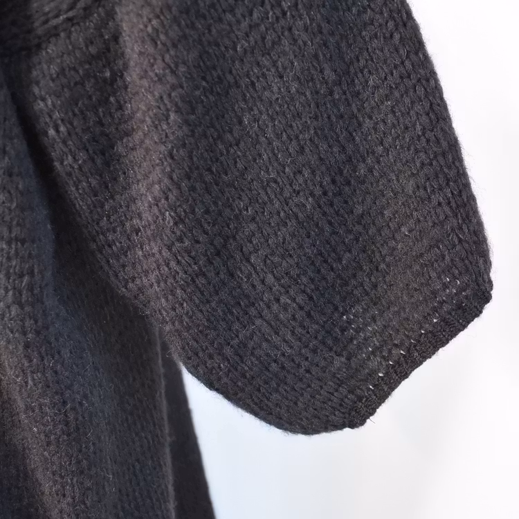 Stickad Kofta Over Sized SVART