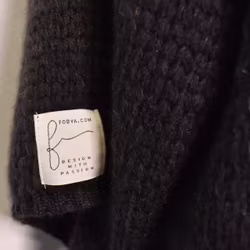 Stickad Kofta Over Sized SVART