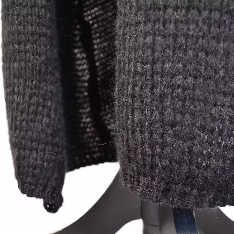 Stickad Kofta Over Sized SVART