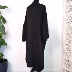 Stickad Kofta Over Sized SVART