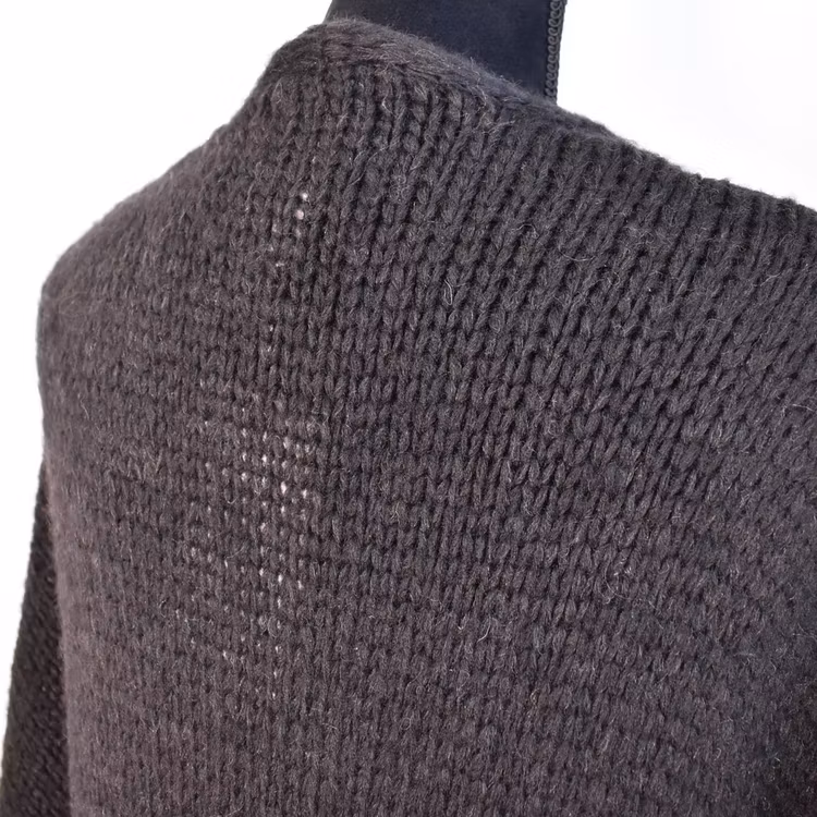 Stickad Kofta Over Sized SVART