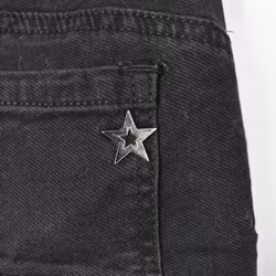 Jeans Jogger med knappar och gylf SLITEN SVART - Newplay