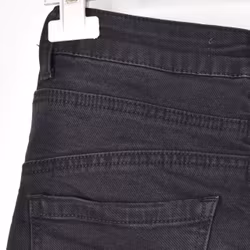 Jeans Jogger med knappar och gylf SLITEN SVART - Newplay