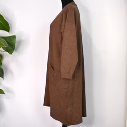 Finstickad klänning/tunika Lovi KAFFE - Mix By Heart