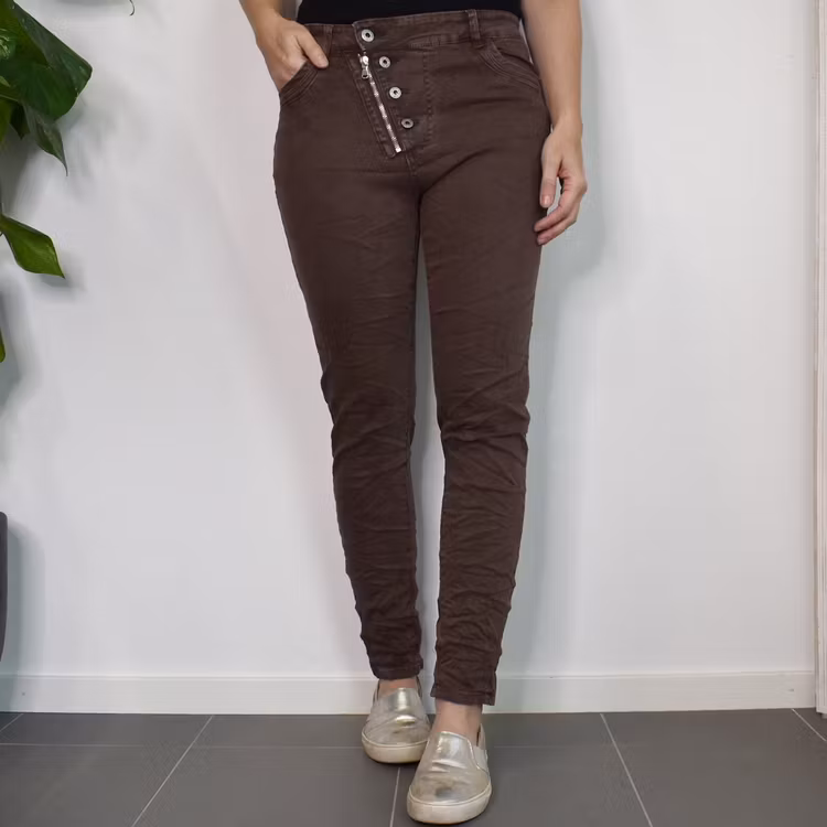 Jeans med knappar och gylf CHOCO - Newplay