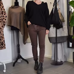 Jeans med knappar och gylf CHOCO - Newplay