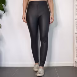 Leggings Konstskinn SVART