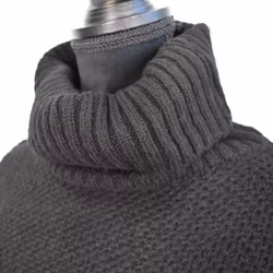 Stickad Polotröja Over Sized SVART