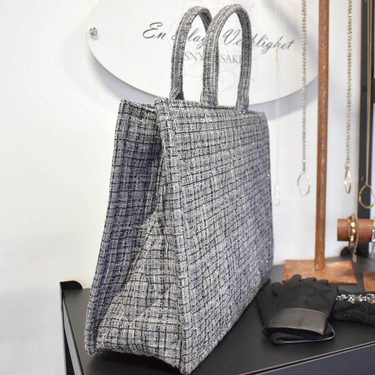 Shopper Quiltad GRÅ