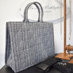 Shopper Quiltad GRÅ