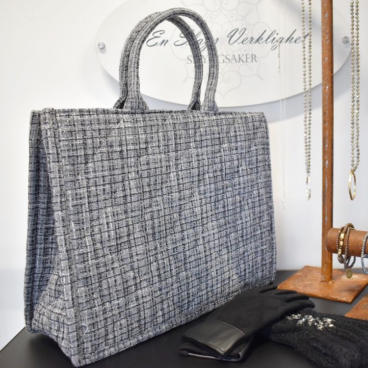 Shopper Quiltad GRÅ