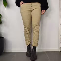 Jeans med knappar LJUS CAMEL - Place du Jour