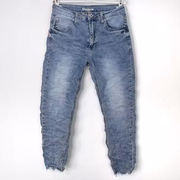 Korta Jeans med Fransar LJUS BLÅ - Place du Jour