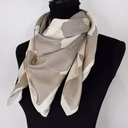 Scarf Kvadratisk Blommig TAUPE