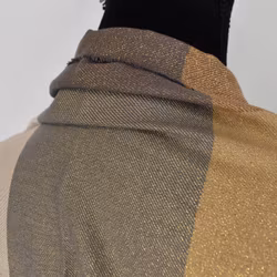 Halsduk Rutig Glitter TAUPE