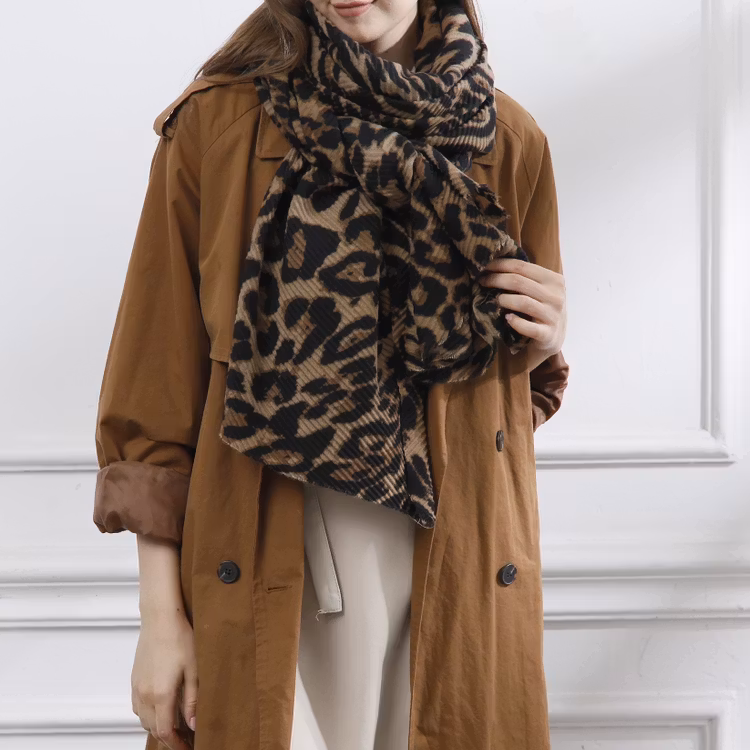 Sjal Plisserad Leo CAMEL