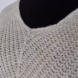 Lång Stickad Tröja Lurex BEIGE
