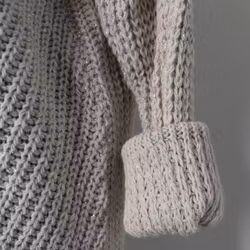 Lång Stickad Tröja Lurex BEIGE
