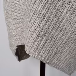 Lång Stickad Tröja Lurex BEIGE