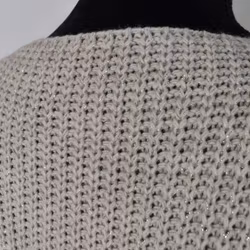 Lång Stickad Tröja Lurex BEIGE