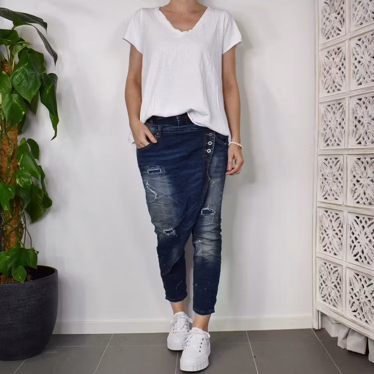 Jeans New York SLITEN BLÅ - Nowomanslabel