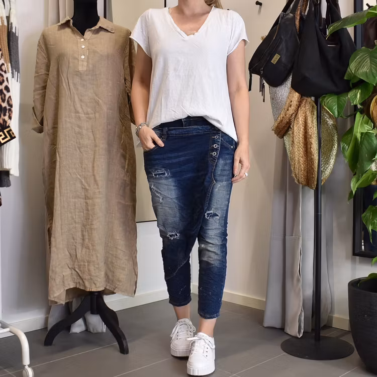 Jeans New York SLITEN BLÅ - Nowomanslabel