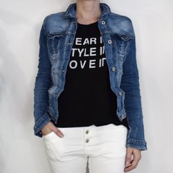 Jeansjacka med knappar DENIM - Place du Jour