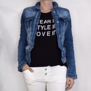 Jeansjacka med knappar DENIM - Place du Jour