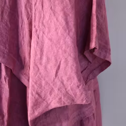 Linnetunika med volang FUSCHIA