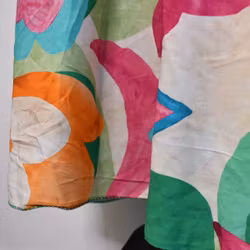 Klänning Storblommig MÖRK GRÖN