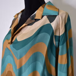 Blus Kira Retro TURKOS - Nowomanslabel