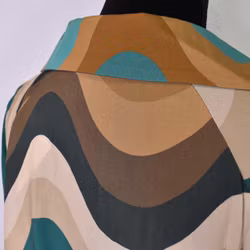 Blus Kira Retro TURKOS - Nowomanslabel